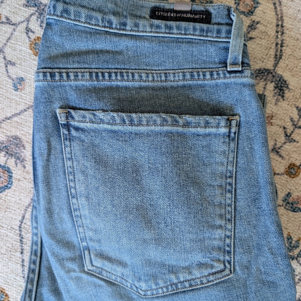 Citizens Of Humanity Blue Jeans, Olivia High Rise Slim Ankle, Buttoned, Size 29